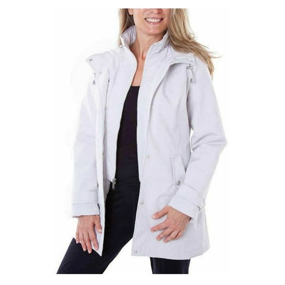 NWT HFX Women's All Weather Hooded Hooded Midweight Jacket Size S $125 1D029 - Picture 2 of 4